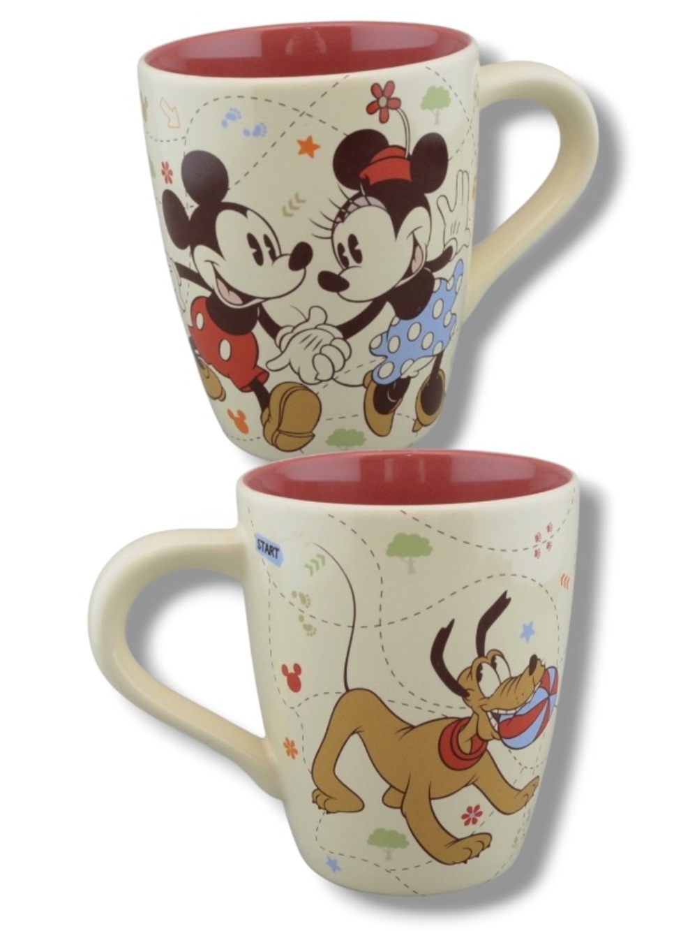 Disney Vintage Mickey Minnie Mouse Pluto Coffee Tea Mug Retro Design Home